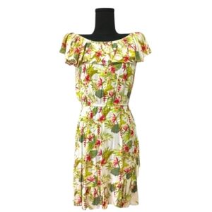 Sugar & Cream Floral Print Ruffle Dress